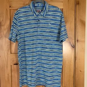 Puma Golf Multi Stripe Dry Cell Polo- L